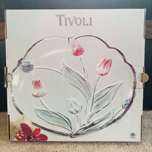 Mikasa Tulip Glass Cake Platter and Serving Platter Set